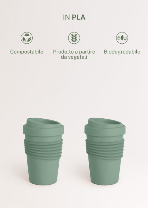 Acquista KITCHENWARE OUTDOOR ECO - Bicchiere con coperchio per caffè in materiale riciclato