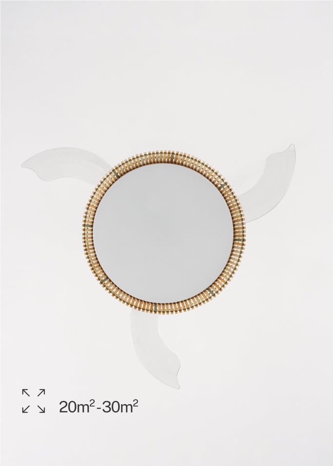 WIND CLEAR RATTAN - Ventilatore da soffitto 40W silenzioso Ø108cm lame retrattili con luce LED da 36W, Immagine di galleria 7