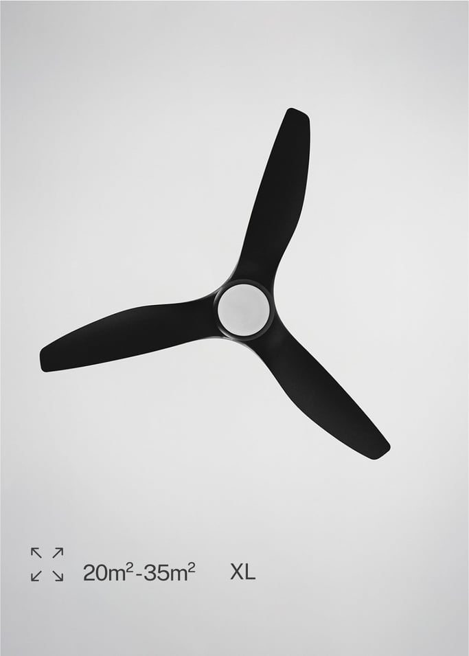 WIND SAIL - Ventilatore da soffitto 90W silenzioso XL Ø163 cm , Immagine di galleria 4