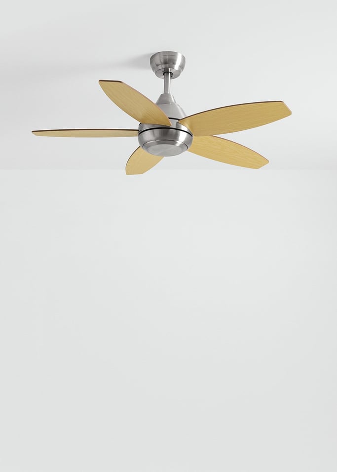WIND FLOWOOD - Ventilatore da soffitto 60W silenzioso Ø107 cm con luce LED da 15W, Immagine di galleria 2