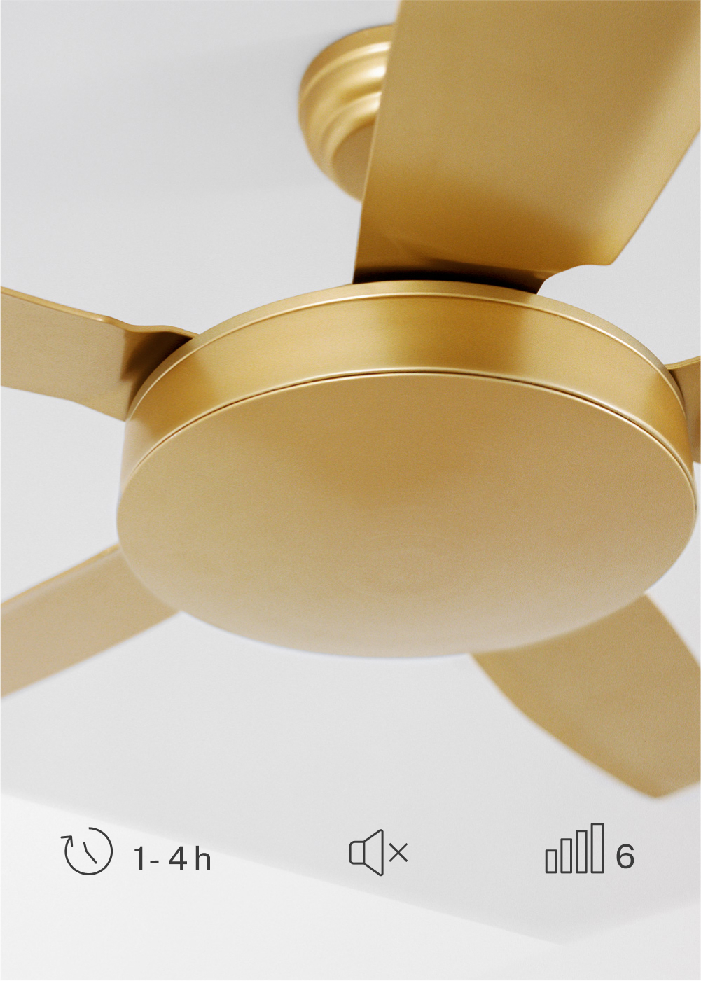 Ventilatore Da Soffitto Con Luce LED - Motore DC Silenzioso, Ø132 Cm, 6 Velocità, Timer, Telecomando - Foto 2