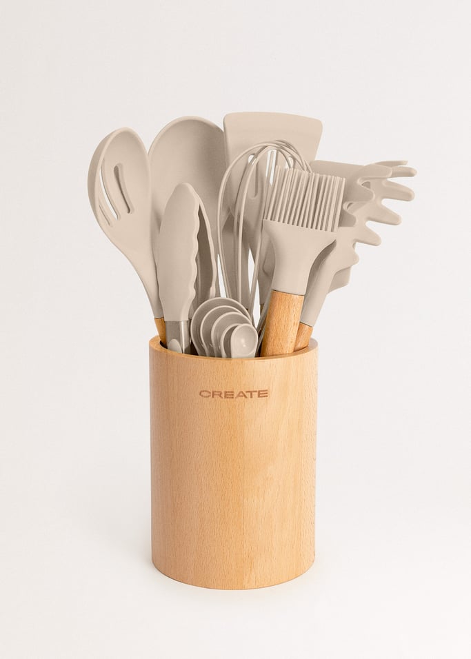 KITCHENWARE STUDIO - Utensili da cucina in legno e silicone, Immagine di galleria 1