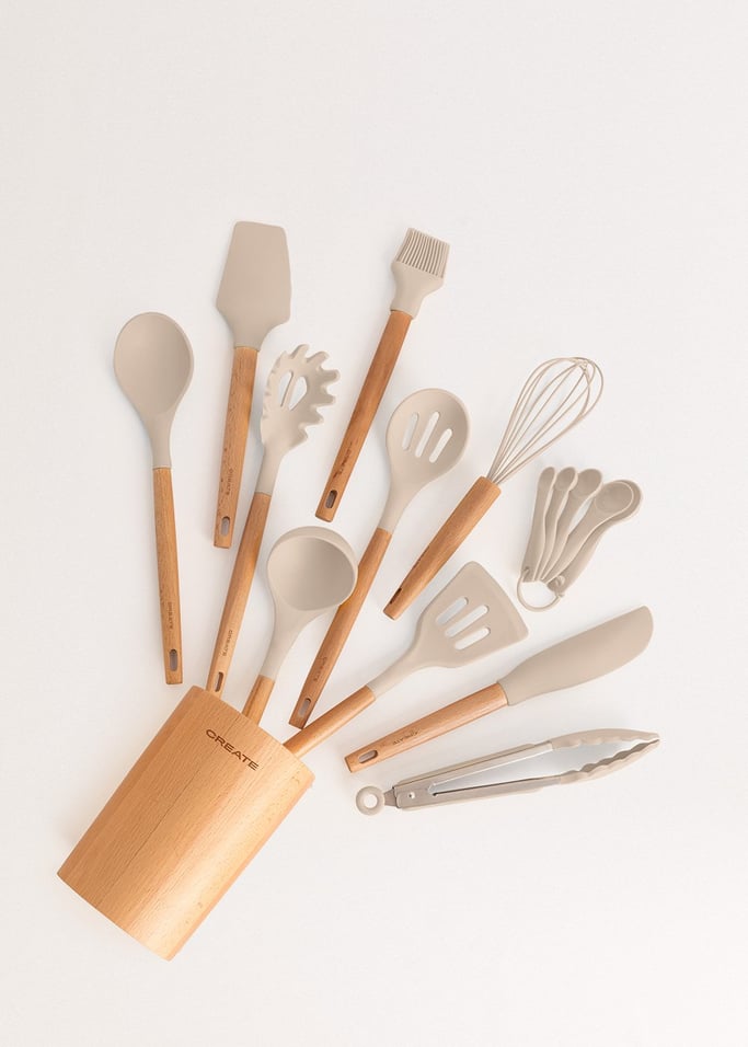 KITCHENWARE STUDIO - Utensili da cucina in legno e silicone, Immagine di galleria 2