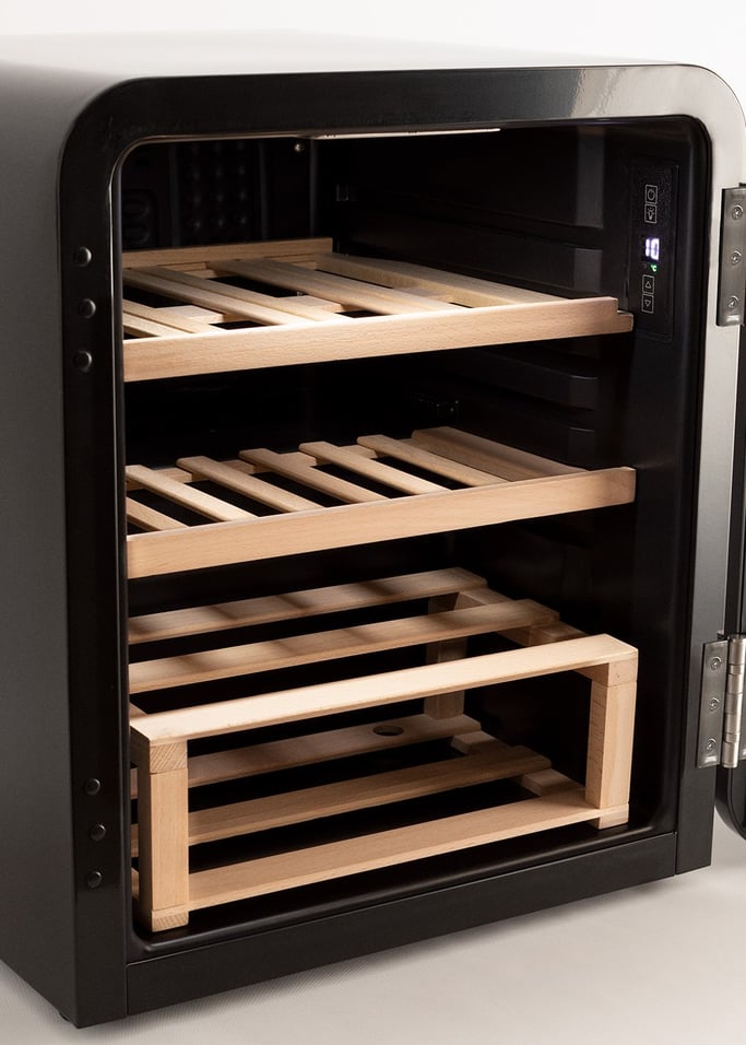WINECOOLER RETRO - Raffreddatore di vino elettrico in stile retrò per 12, 45 o 76 bottiglie, Immagine di galleria 7