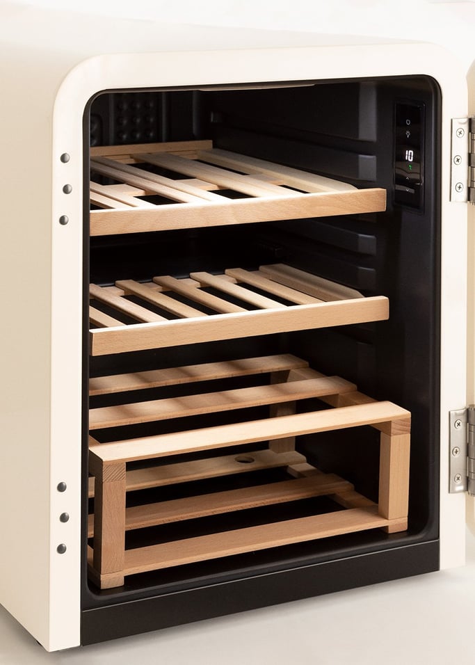 WINECOOLER RETRO - Raffreddatore di vino elettrico in stile retrò per 12, 45 o 76 bottiglie, Immagine di galleria 4