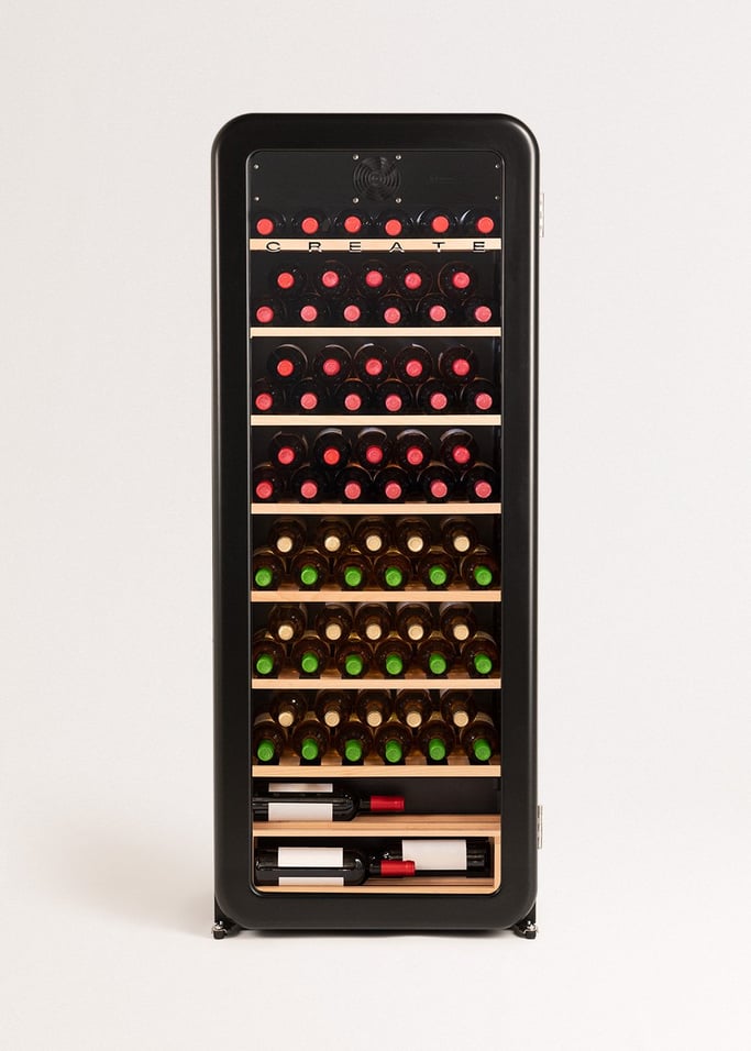WINECOOLER RETRO - Raffreddatore di vino elettrico in stile retrò per 12, 45 o 76 bottiglie, Immagine di galleria 2