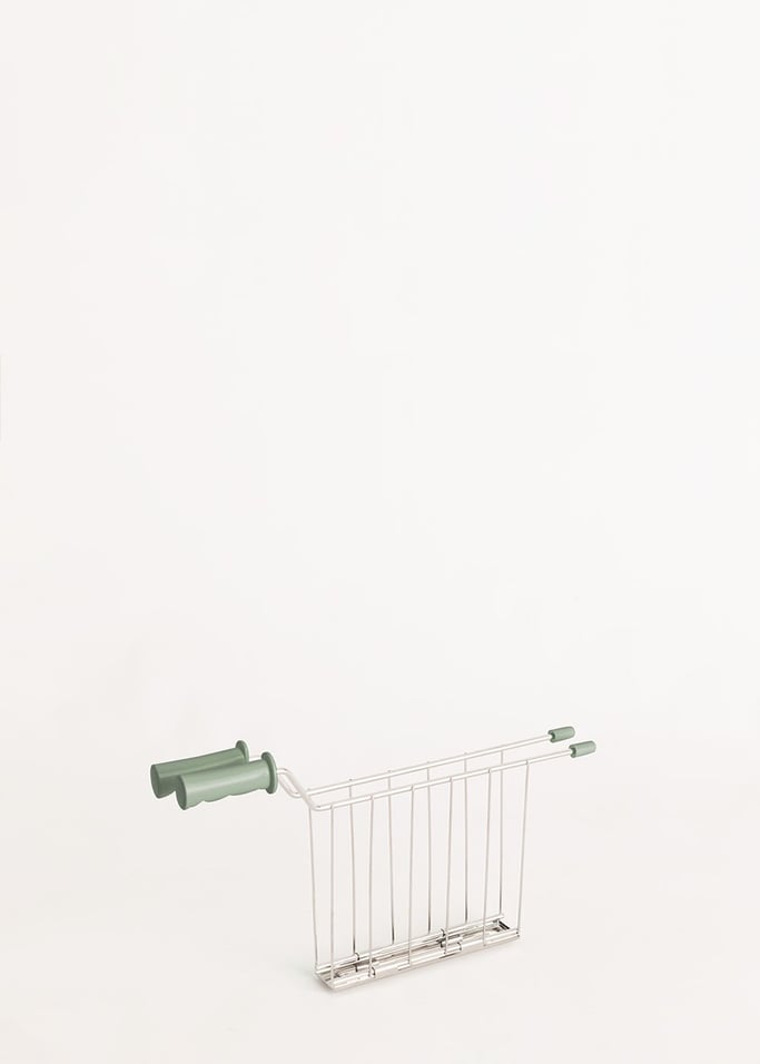 Pack TOAST RETRO Piccolo Tostapane per fette larghe + 2 GRIGLIE CON PINZA per toast, Immagine di galleria 4