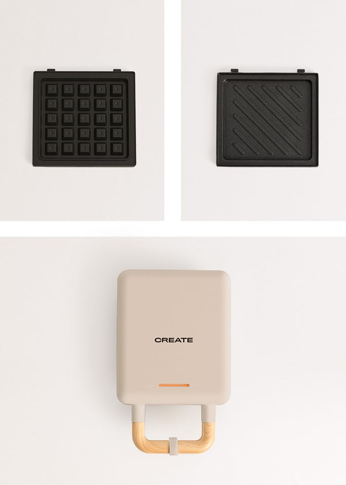 STONE STUDIO - Tostiera per panini, grill e waffle con piastre intercambiabili, Immagine di galleria 7