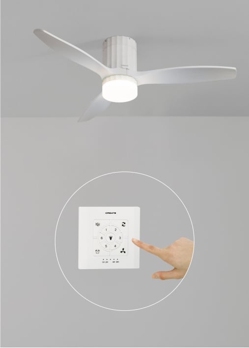 Acquista WIND CALM LINE - Ventilatore da soffitto 40W silenzioso Ø132 cm 100% legno