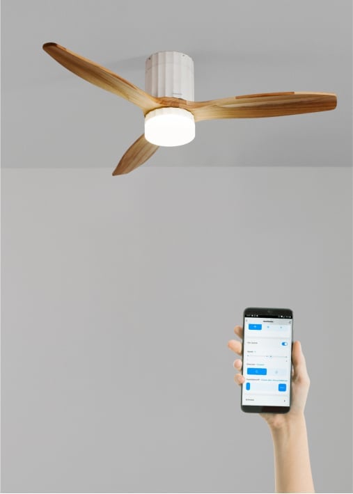 Acquista WIND CALM LINE - Ventilatore da soffitto 40W silenzioso Ø132 cm 100% legno