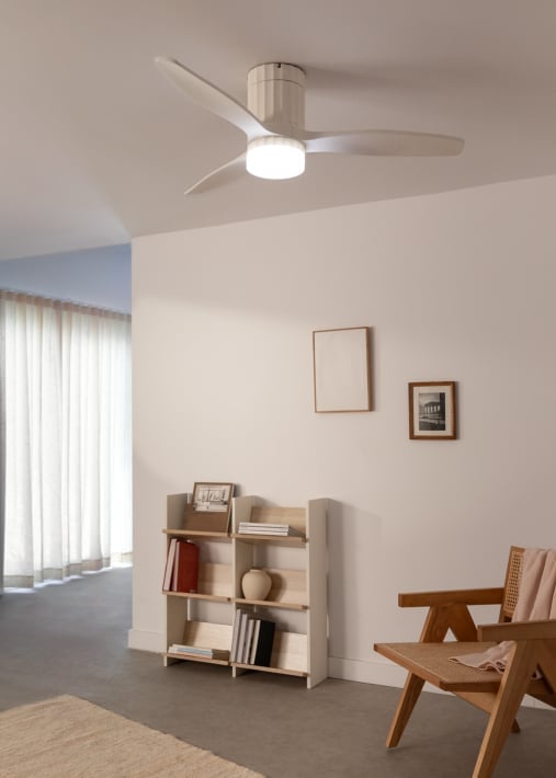 Acquista WIND CALM LINE - Ventilatore da soffitto 40W silenzioso Ø132 cm 100% legno