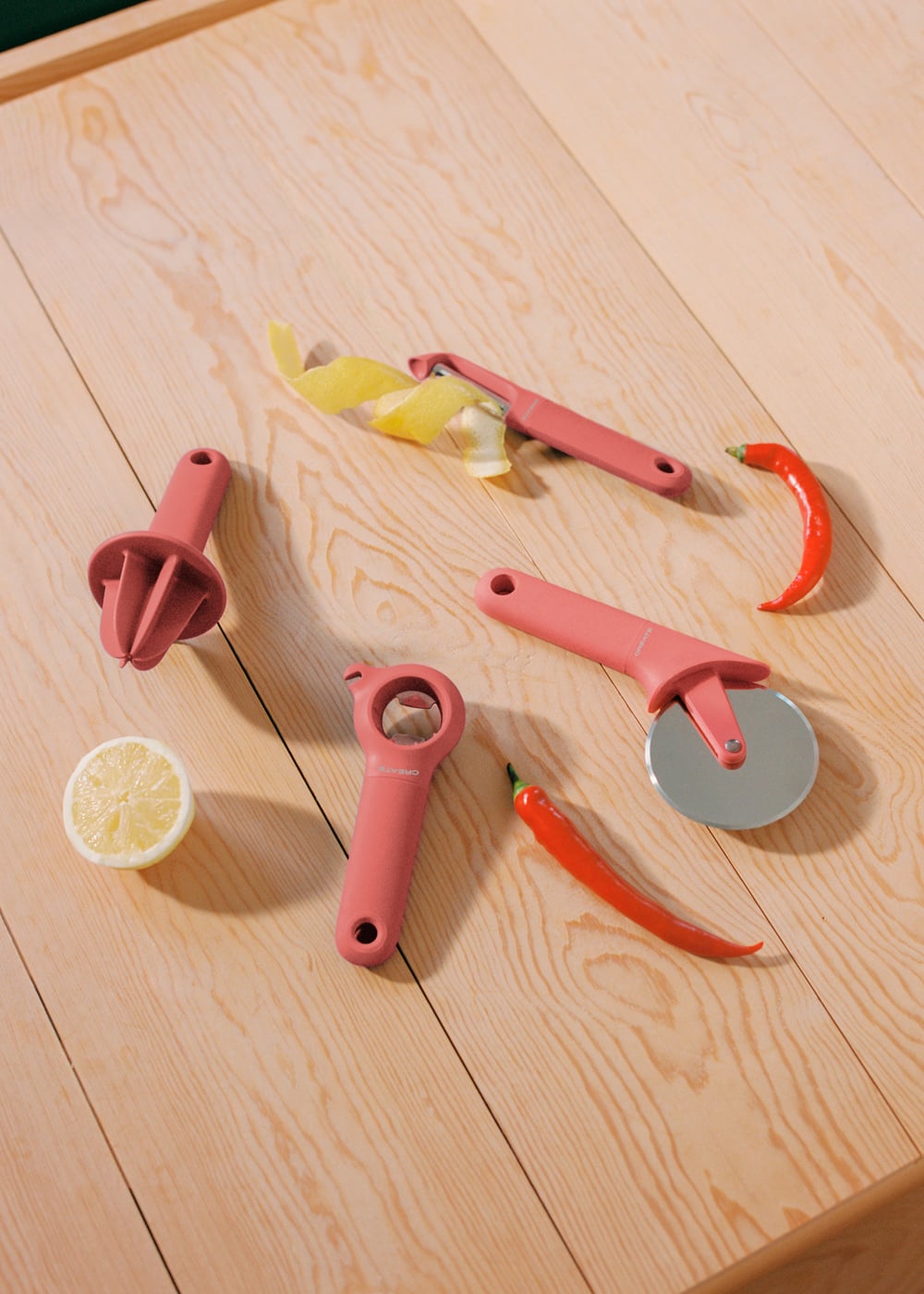 Set Di Utensili Da Cucina In Acciaio Inox 304 Con Supporto - Manici In Legno Resistenti Al Calore, 7 Pezzi: Spatola, Mestolo, Cucchiaio, E Altri - 3