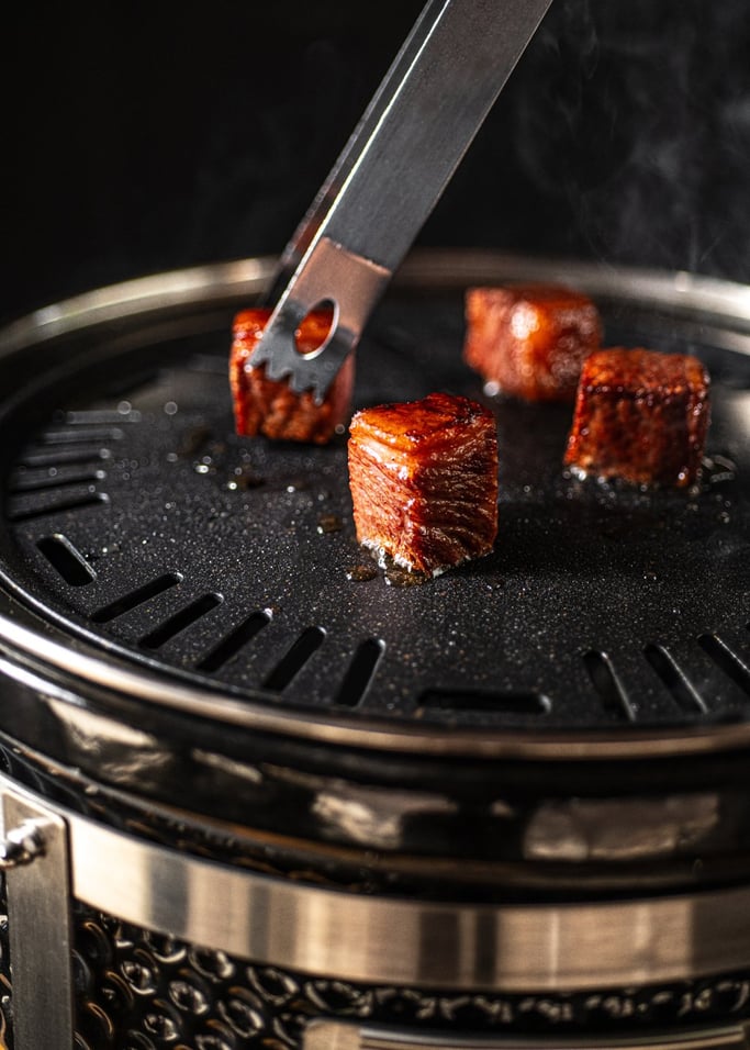 BBQ KAMADO HIBACHI - Barbecue rotondo con griglia e piastra, Immagine di galleria 5