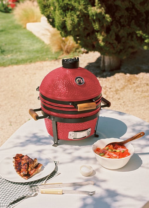 Acquista BBQ KAMADO - Barbecue affumicatore in ceramica