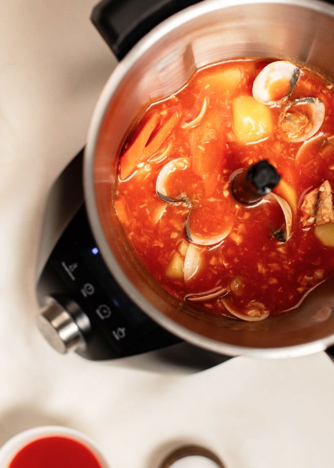 CHEFBOT COMPACT CONNECT - Robot da cucina intelligente multifunzione con cestello per la cottura a vapore, Immagine di galleria 4