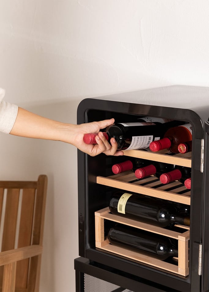 WINECOOLER RETRO - Raffreddatore di vino elettrico in stile retrò per 12, 45 o 76 bottiglie, Immagine di galleria 2