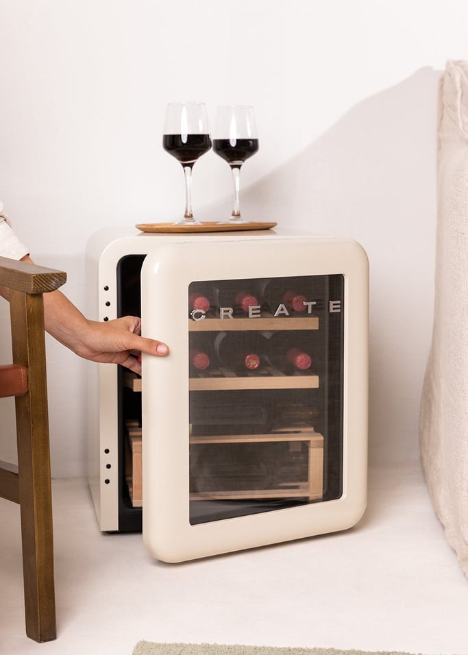 WINECOOLER RETRO - Raffreddatore di vino elettrico in stile retrò per 12, 45 o 76 bottiglie, Immagine di galleria 3