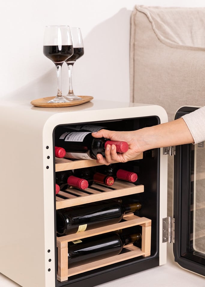 WINECOOLER RETRO - Raffreddatore di vino elettrico in stile retrò per 12, 45 o 76 bottiglie, Immagine di galleria 2