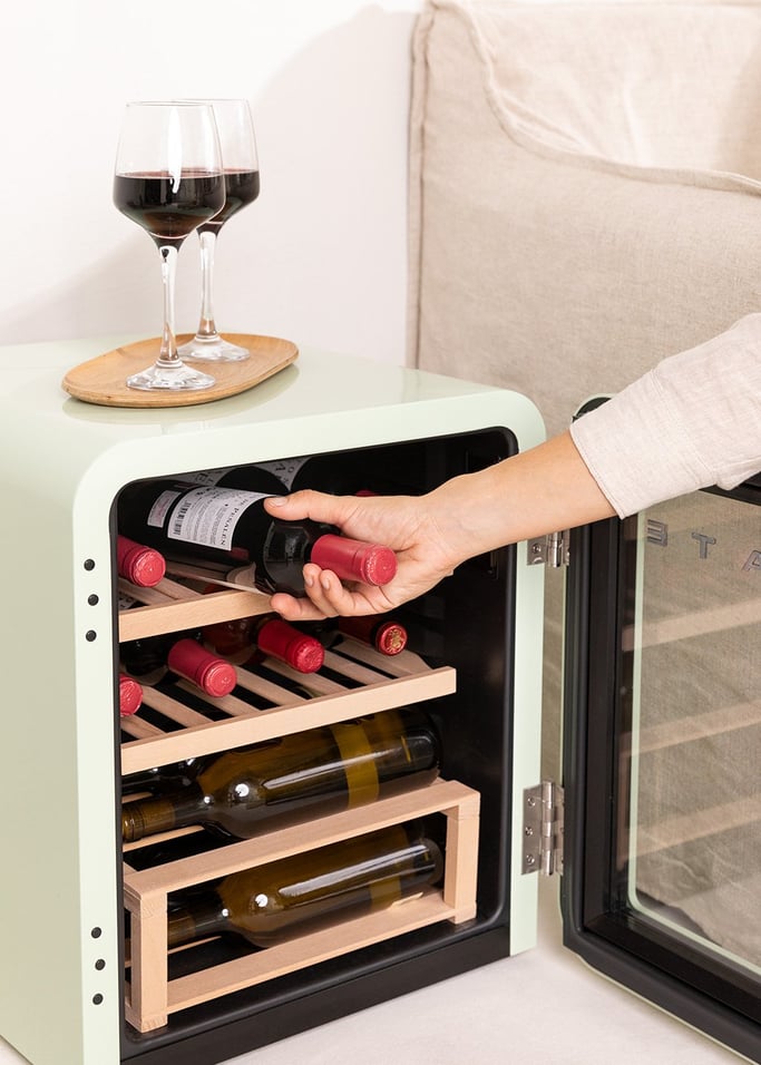 WINECOOLER RETRO - Raffreddatore di vino elettrico in stile retrò per 12, 45 o 76 bottiglie, Immagine di galleria 2