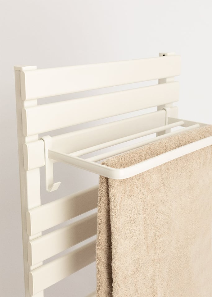 Portasciugamani con ganci e tre barre per scaldasalviette WARM TOWEL, Immagine di galleria 2