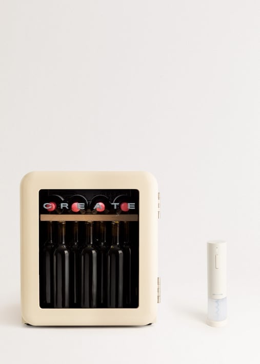 Acquista WINECOOLER RETRO - Raffreddatore di vino elettrico in stile retrò per 12, 45 o 76 bottiglie