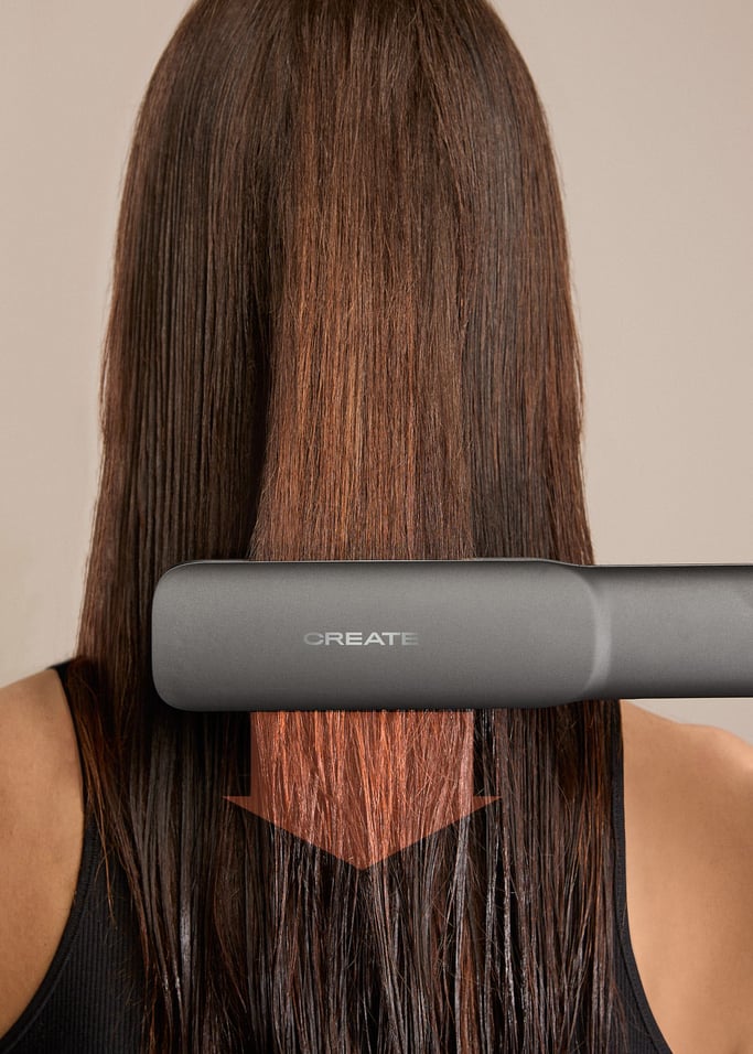 CERAMIC AIR STYLER - Piastra asciugacapelli ionica per capelli bagnati o asciutti con rivestimento in ceramica, Immagine di galleria 2