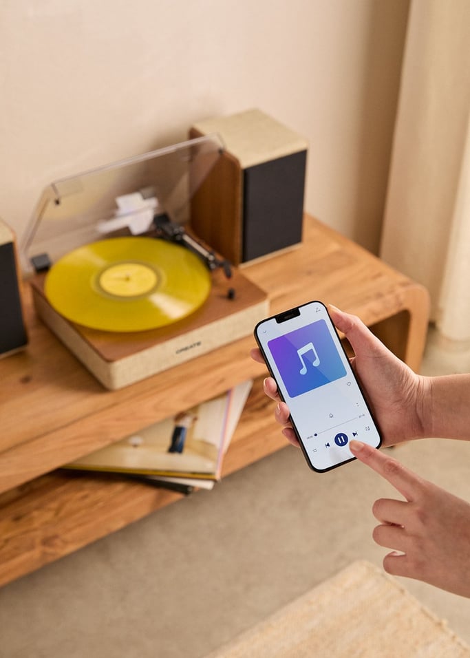 RECORD PLAYER PRO - Giradischi con 2 altoparlanti esterni, Bluetooth e uscita RCA, Immagine di galleria 2