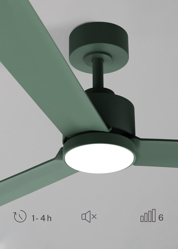 WIND MODERN - Ventilatore da soffitto silenzioso 40W con luce LED disponibile in varie dimensioni, Immagine di galleria 4