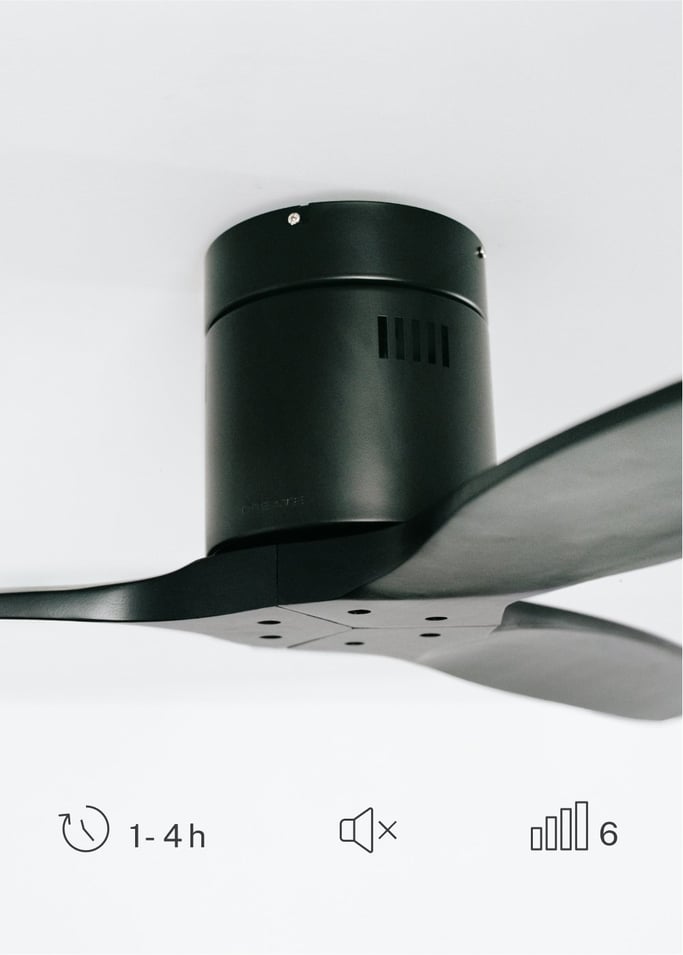 WIND CALM NATURAL WOOD - Ventilatore da soffitto 40W silenzioso 100% legno, Immagine di galleria 4