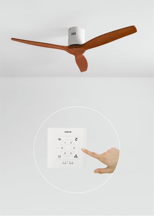 Acquista WIND CALM NATURAL WOOD - Ventilatore da soffitto 40W silenzioso 100% legno varie dimensioni
