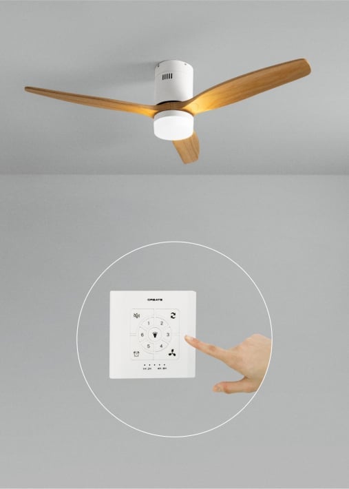 Acquista WIND CALM NATURAL WOOD - Ventilatore da soffitto 40W silenzioso 100% legno varie dimensioni