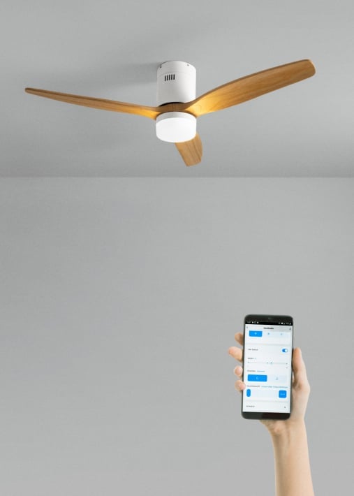 Acquista WIND CALM NATURAL WOOD - Ventilatore da soffitto 40W silenzioso 100% legno varie dimensioni