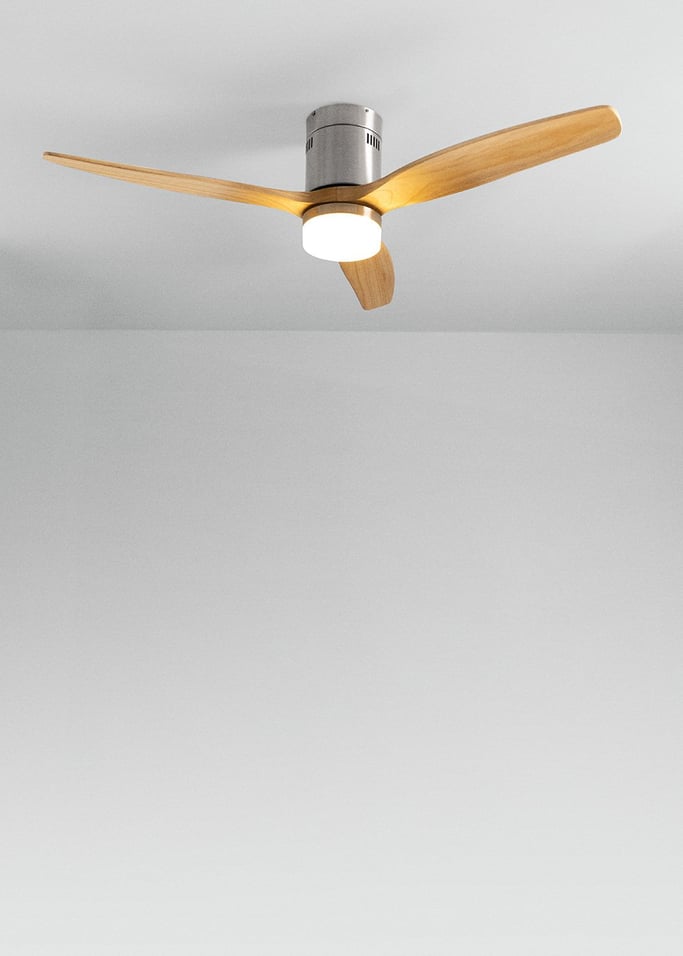 WIND CALM NATURAL WOOD - Ventilatore da soffitto 40W silenzioso 100% legno varie dimensioni, Immagine di galleria 2