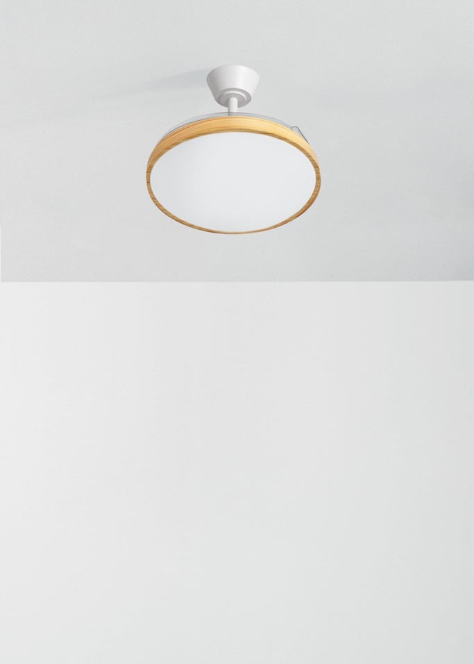 WIND CLEAR STUDIO - Ventilatore da soffitto 40W silenzioso con pale retrattili e luce LED, varie dimensioni, Immagine di galleria 2