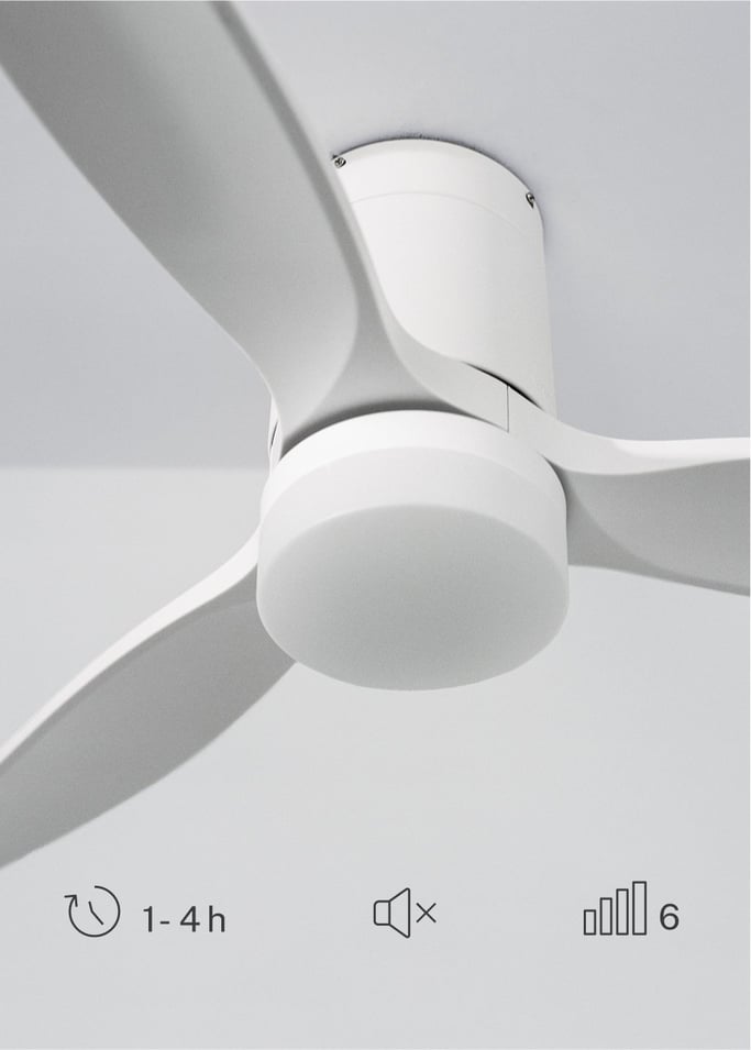 WIND CALM NATURAL WOOD - Ventilatore da soffitto 40W silenzioso 100% legno varie dimensioni, Immagine di galleria 2