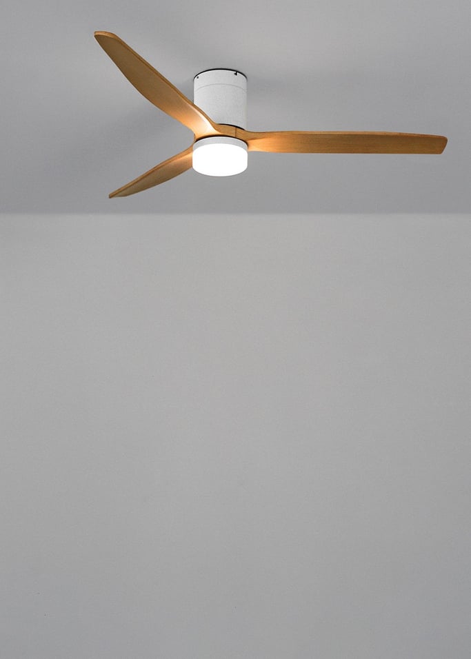 WIND CALM NATURAL WOOD - Ventilatore da soffitto 40W silenzioso 100% legno varie dimensioni, Immagine di galleria 1