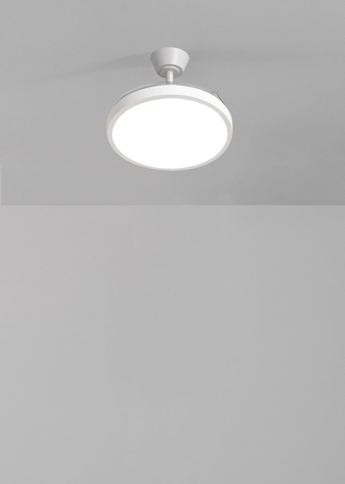 WIND CLEAR STUDIO - Ventilatore da soffitto 40W silenzioso con pale retrattili e luce LED, varie dimensioni, Immagine di galleria 2