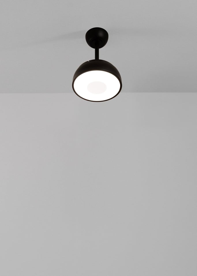 WIND CLEAR CUP - Ventilatore da soffitto 40W silenzioso Ø55cm a pale retrattili con luce LED, Immagine di galleria 2