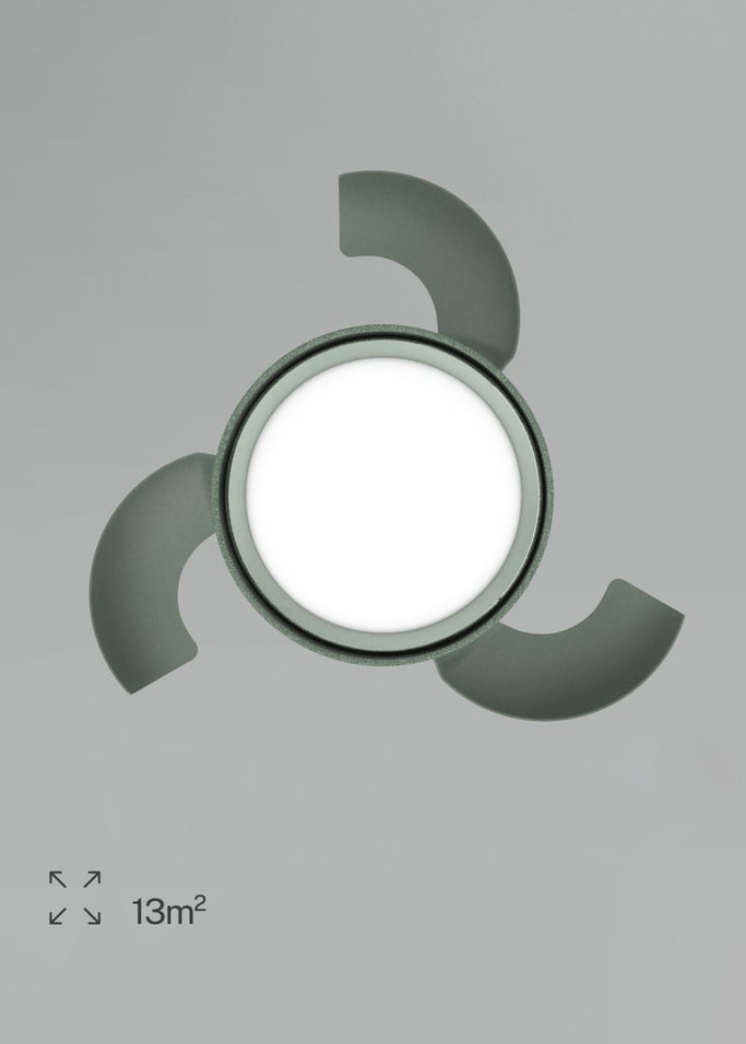 WIND CLEAR LAMP - Ventilatore da soffitto silenzioso da 40W Ø55cm con pale retrattili e luce LED, Immagine di galleria 8