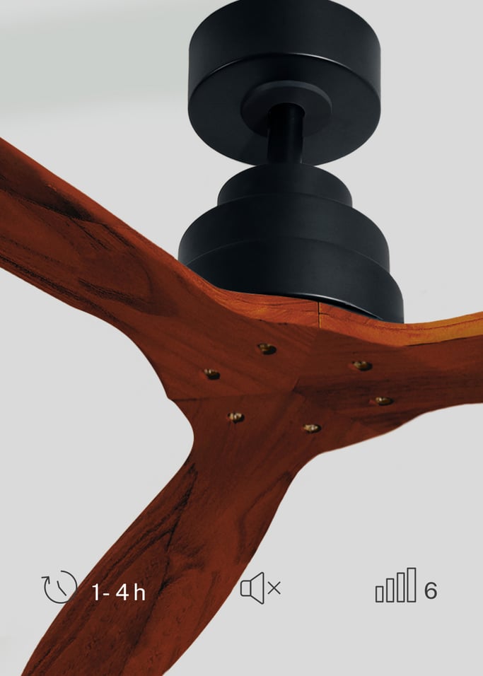 WIND STYLANCE - Ventilatore da soffitto 40W silenzioso 100% legno varie dimensioni, Immagine di galleria 4