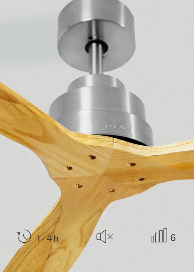 WIND STYLANCE - Ventilatore da soffitto 40W silenzioso 100% legno varie dimensioni, Immagine di galleria 4
