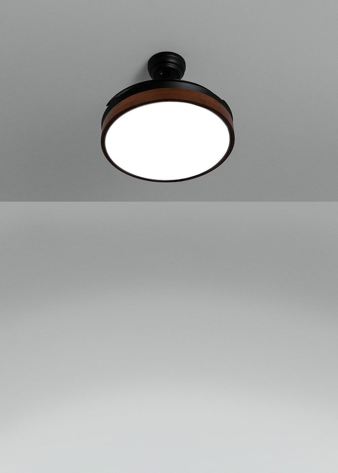 WIND CLEAR - Ventilatore da soffitto 40W silenzioso a pale retrattili con luce LED varie dimensioni, Immagine di galleria 2