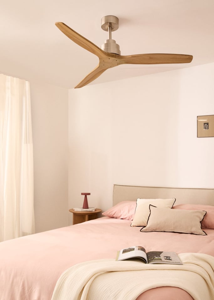 WIND STYLANCE - Ventilatore da soffitto 40W silenzioso 100% legno varie dimensioni, Immagine di galleria 1