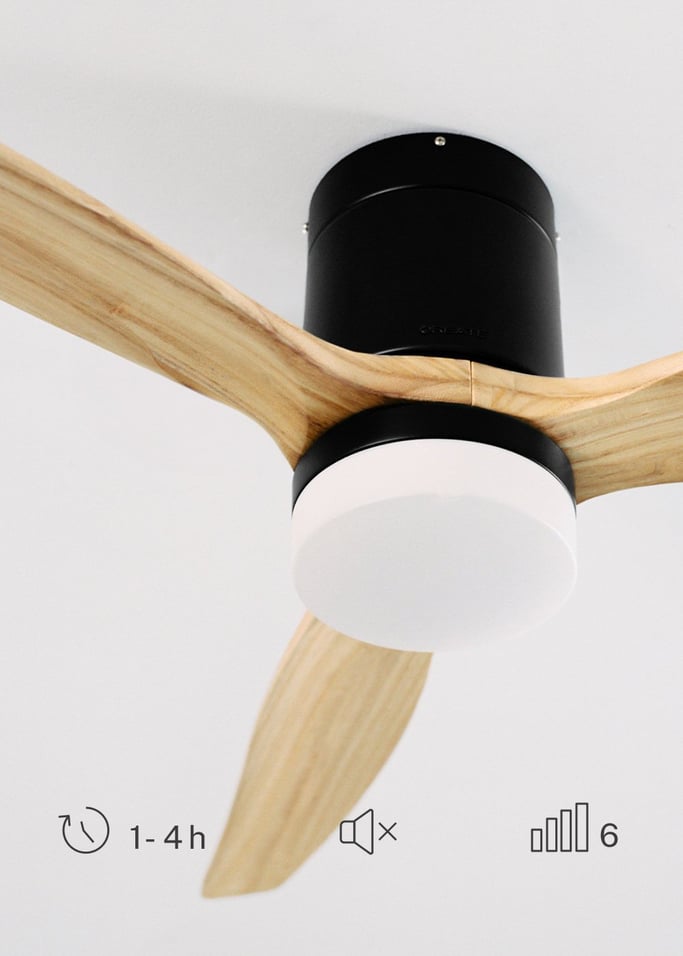 WIND CALM - Ventilatore da soffitto silenzioso da 40W con pale tecniche in ABS di varie dimensioni, Immagine di galleria 5