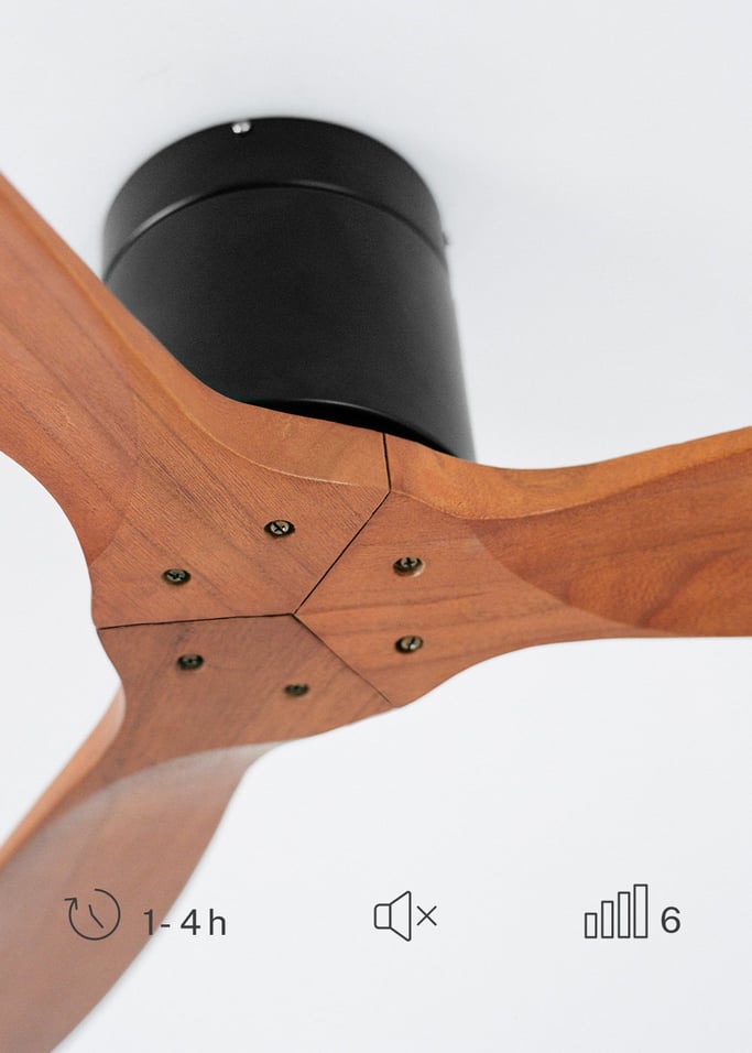 WIND CALM - Ventilatore da soffitto silenzioso da 40W con pale tecniche in ABS di varie dimensioni, Immagine di galleria 4
