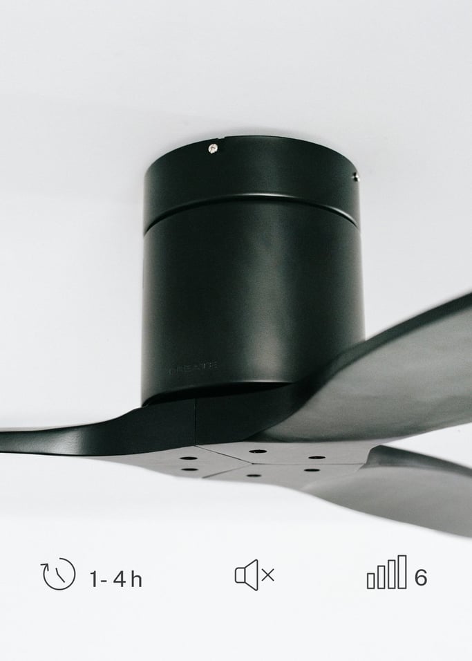 WIND CALM - Ventilatore da soffitto silenzioso da 40W con pale tecniche in ABS di varie dimensioni, Immagine di galleria 4