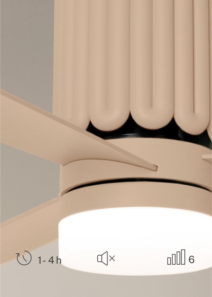 WIND CALM SCULPT - Ventilatore da soffitto silenzioso 40W Ø132 cm con luce LED, Immagine di galleria 5