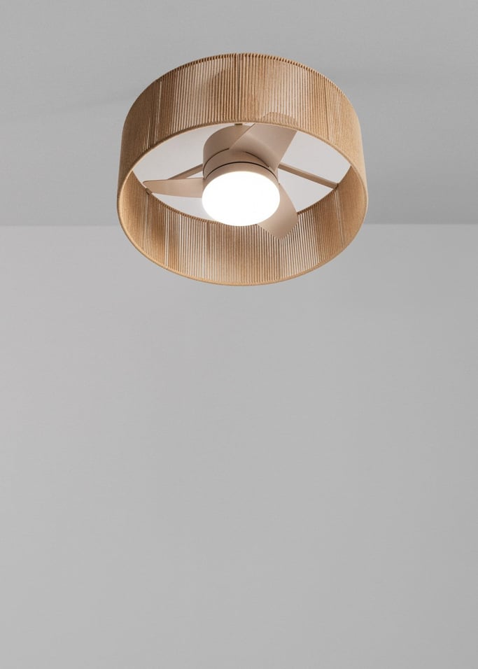 WIND LAMP WOVEN - Ventilatore da soffitto silenzioso 25W con luce LED, Immagine di galleria 2
