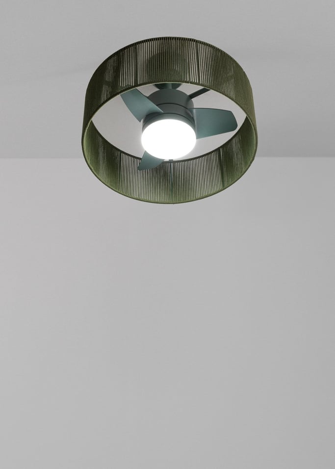 WIND LAMP WOVEN - Ventilatore da soffitto silenzioso 25W con luce LED, Immagine di galleria 2
