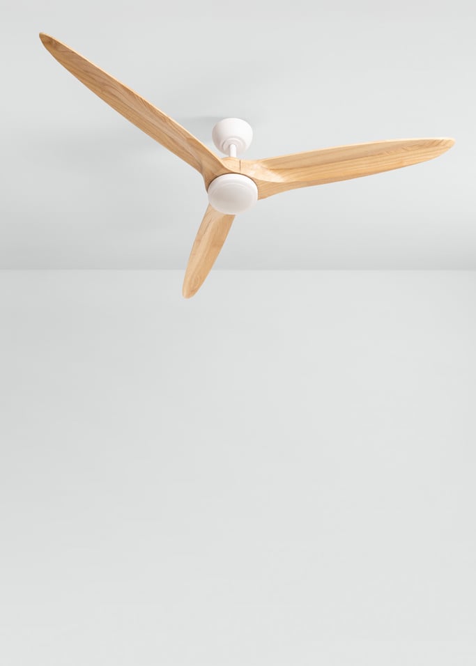 WIND CENTURY - Ventilatore da soffitto 40W silenzioso Ø152 cm 100% legno, Immagine di galleria 2